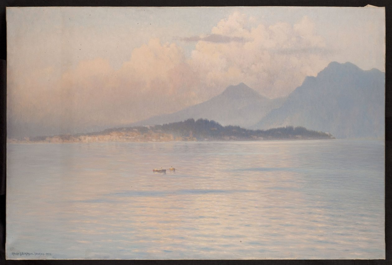 Lago Maggiore, Pallanza, vuonna 1926 (öljy) tekijältä Henry Brokman Knudsen