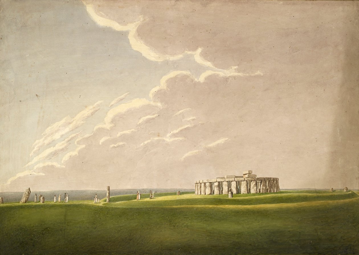Stonehengen suuri antediluvian temppeli: alkuperäisessä tilassaan pohjoisesta, 1824-1839 tekijältä Henry Browne