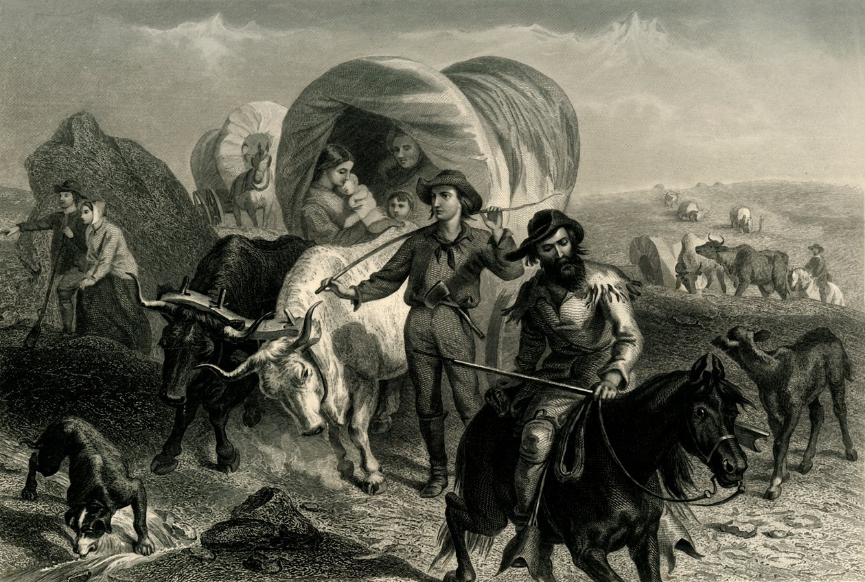 "Emigrants Crossing the Plains", c1869, 1874. tekijältä Henry Bryan Hall Jr.