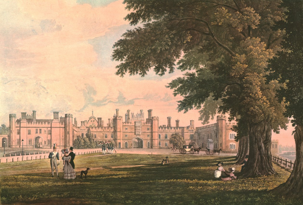 Hampton Court Palace, 1827. tekijältä Henry Bryan Ziegler