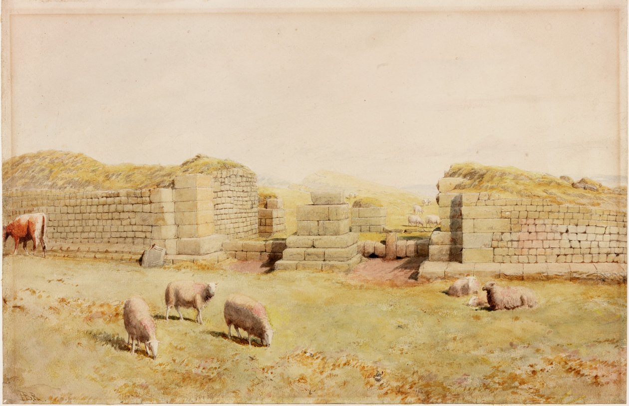 Housesteadsin länsiportti (värillinen) tekijältä Henry Burdon Richardson