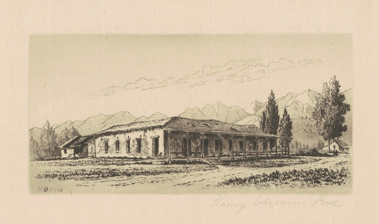 Aguirre House Santa Barbara, n. 1880. tekijältä Henry Chapman Ford