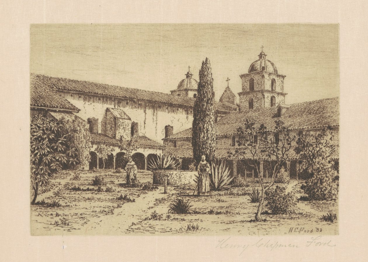 Puutarha, Mission Santa Barbara tekijältä Henry Chapman Ford