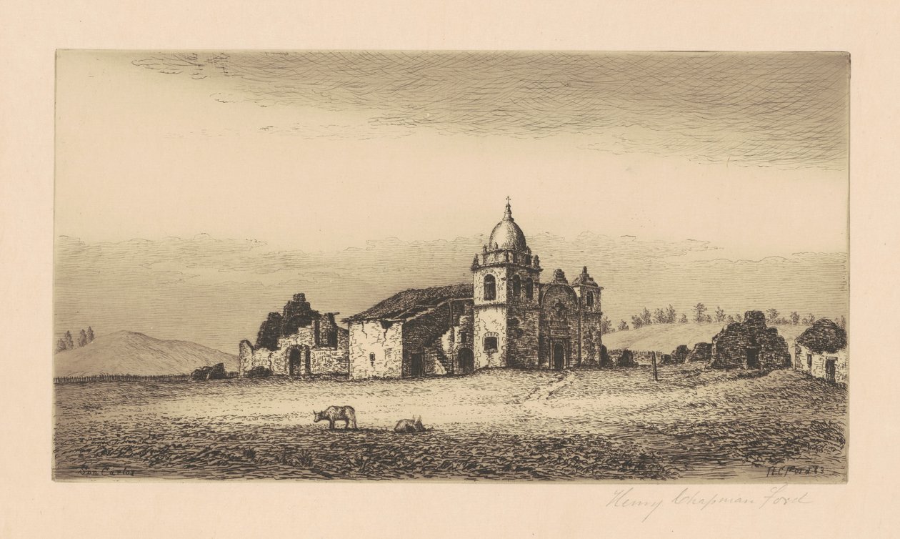Missio San Carlos Borromeo, 1883. tekijältä Henry Chapman Ford
