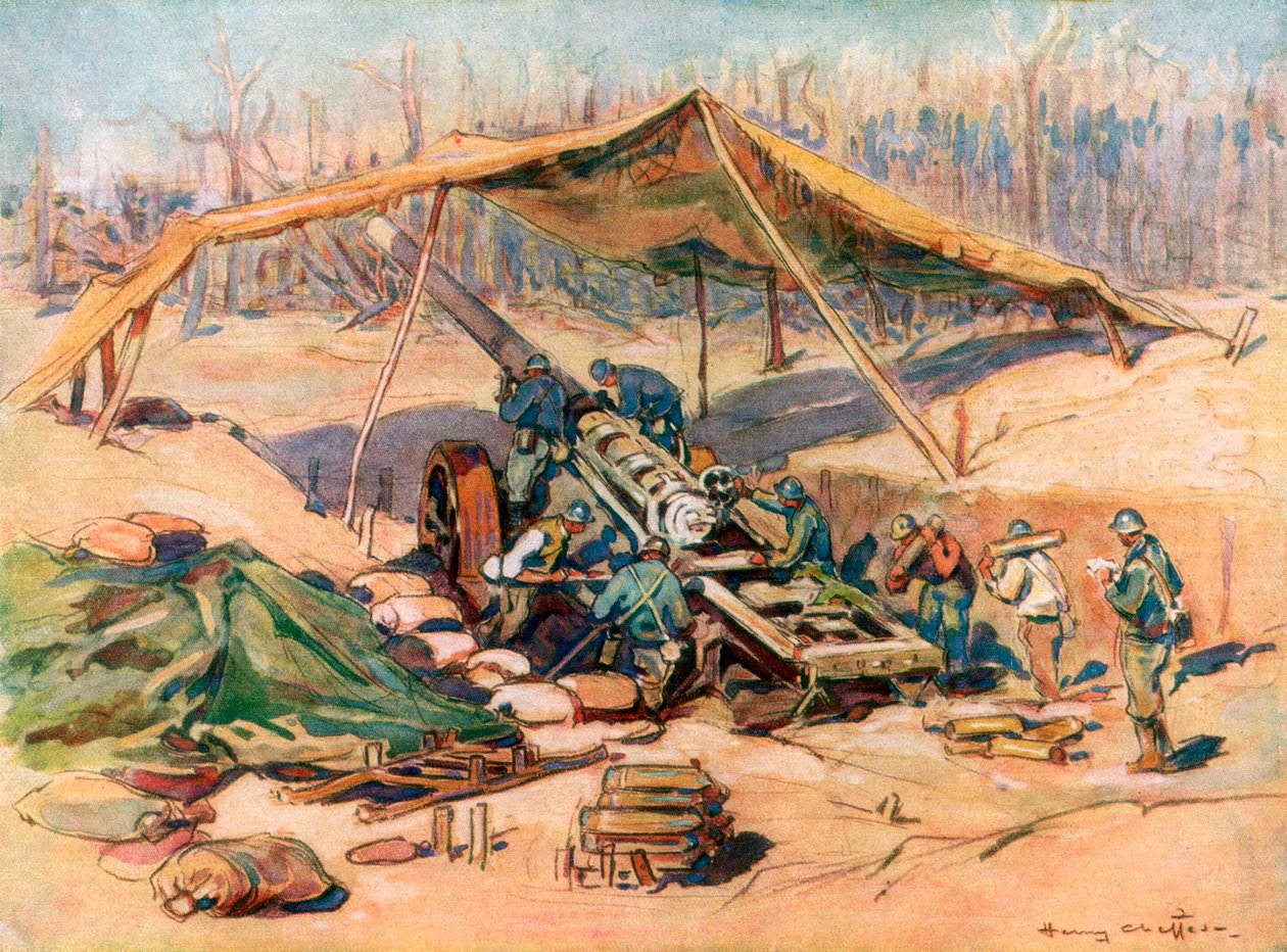 Ranskan tykistöasema, Ranska, 1918, 1926. tekijältä Henry Cheffer