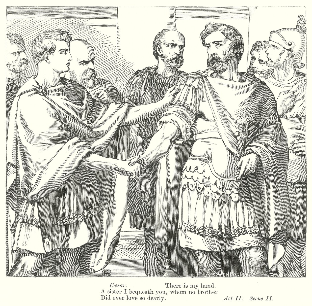Antonius ja Kleopatra (kaiverrus) tekijältä Henry Courtney (after) Selous