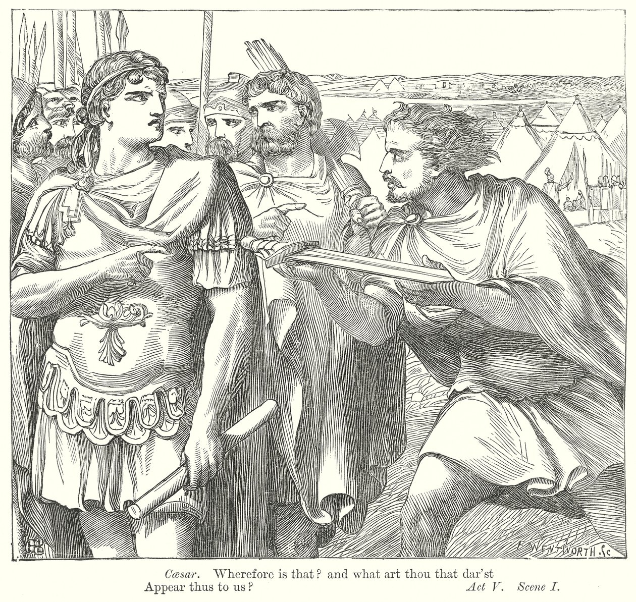 Antonius ja Kleopatra (kaiverrus) tekijältä Henry Courtney (after) Selous