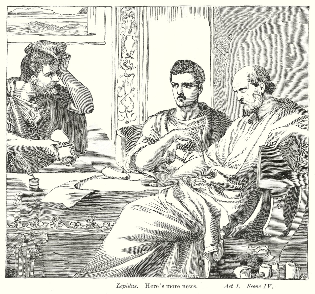 Antonius ja Kleopatra (kaiverrus) tekijältä Henry Courtney (after) Selous