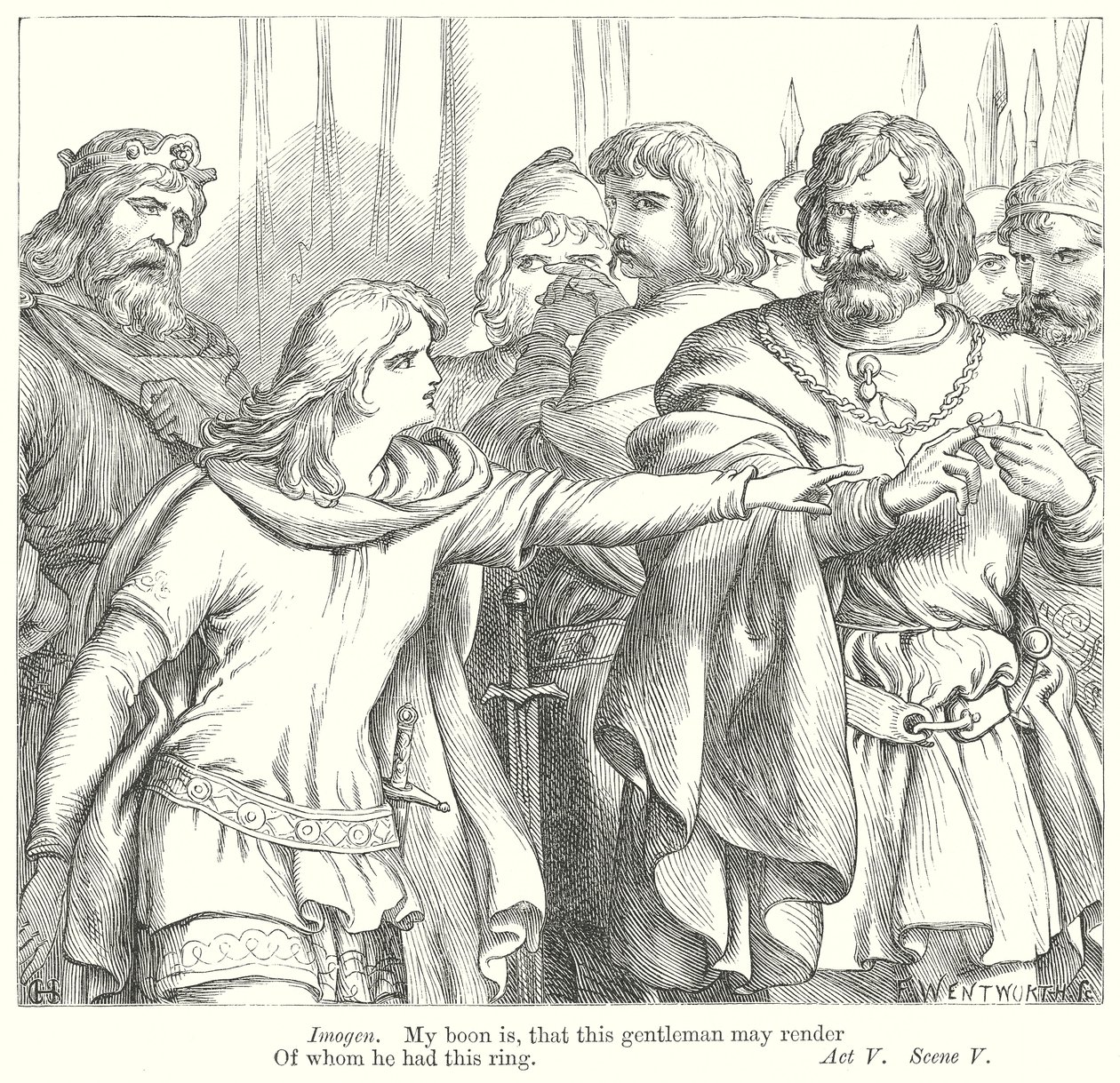 Cymbeline (kaiverrus) tekijältä Henry Courtney (after) Selous
