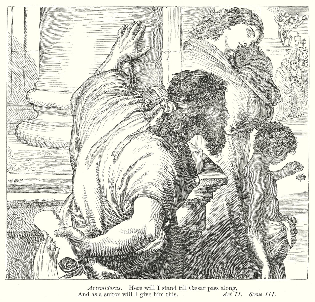 Julius Caesar (kaiverrus) tekijältä Henry Courtney (after) Selous