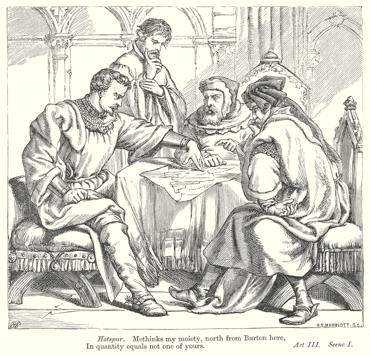 Kuningas Henrik IV osa I (kaiverrus) tekijältä Henry Courtney (after) Selous