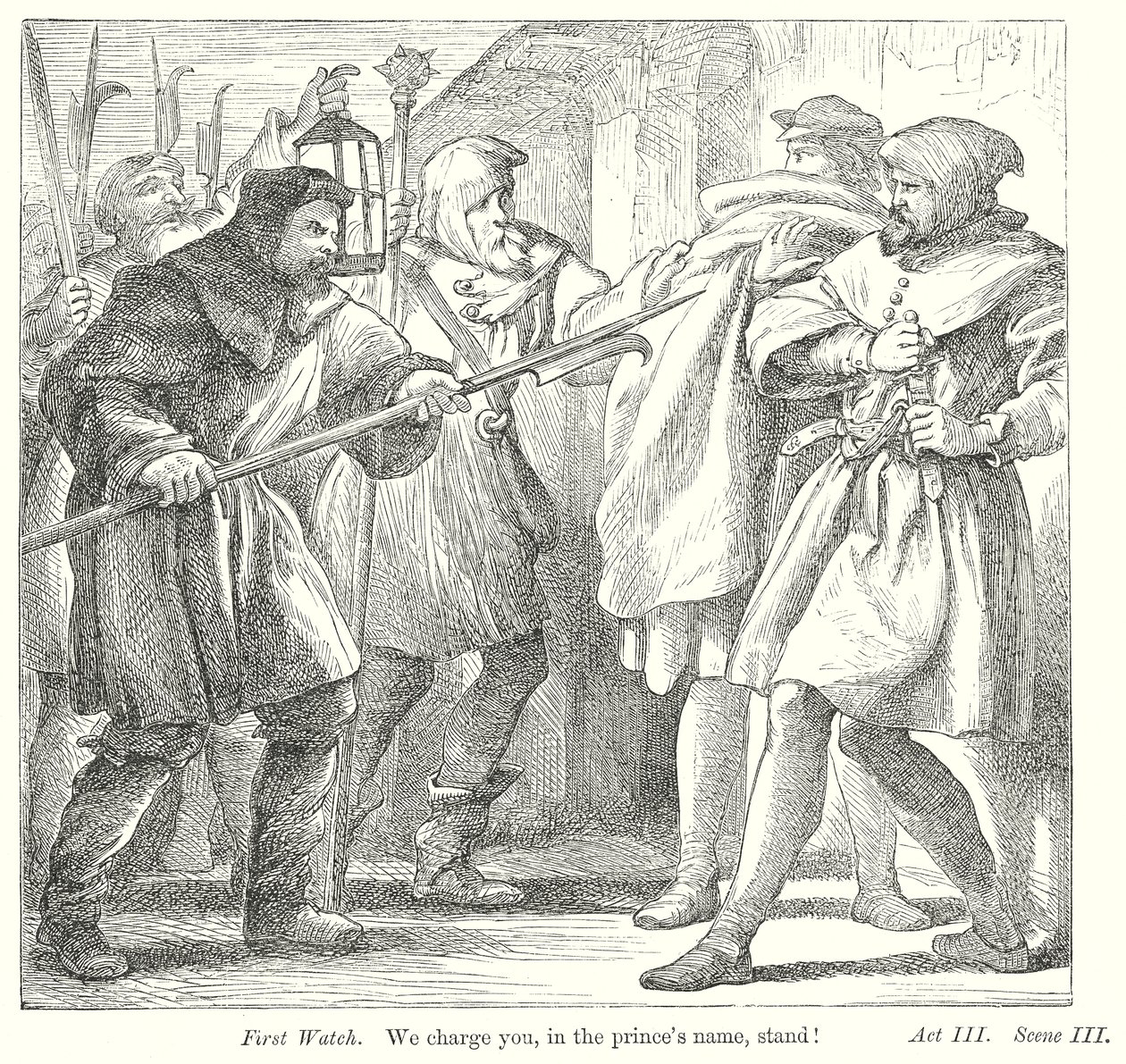 Paljon puhetta tyhjästä (kaiverrus) tekijältä Henry Courtney (after) Selous