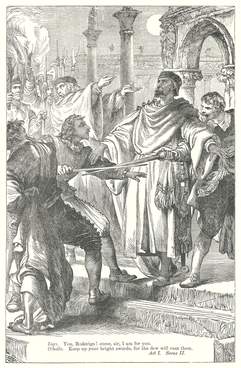 Othello (kaiverrus) tekijältä Henry Courtney (after) Selous