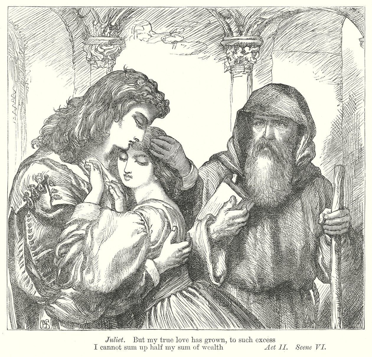Romeo ja Julia (kaiverrus) tekijältä Henry Courtney (after) Selous