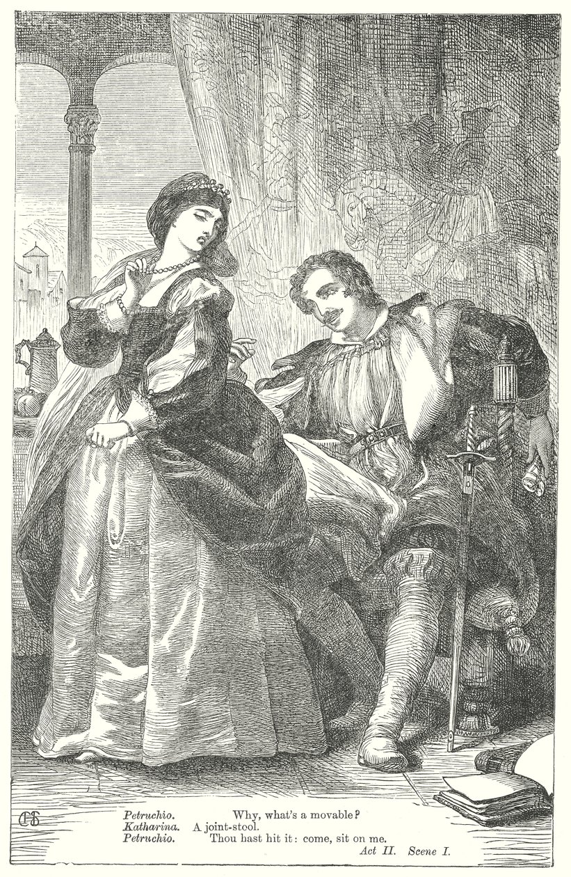 The Taming of the Shrew (kaiverrus) tekijältä Henry Courtney (after) Selous