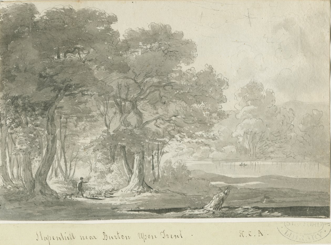 Burton-uponTrent - Stapenhill: seepiapiirros, nd [1788-1855] (piirustus) tekijältä Henry Curzon Allport