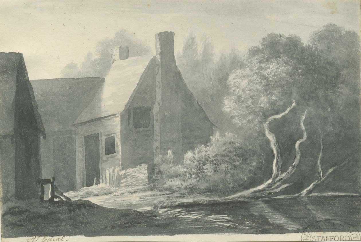 Lichfield - Editial: seepia pesupiirustus, nd [1788-1855] (piirustus) tekijältä Henry Curzon Allport