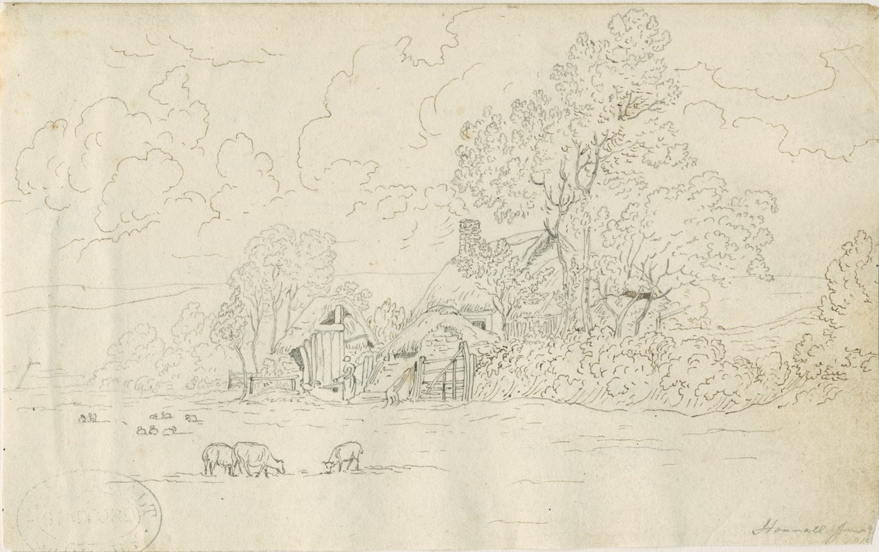 Stonnallin kirkko: kynäpiirros, 20. kesäkuuta 1813 tekijältä Henry Curzon Allport