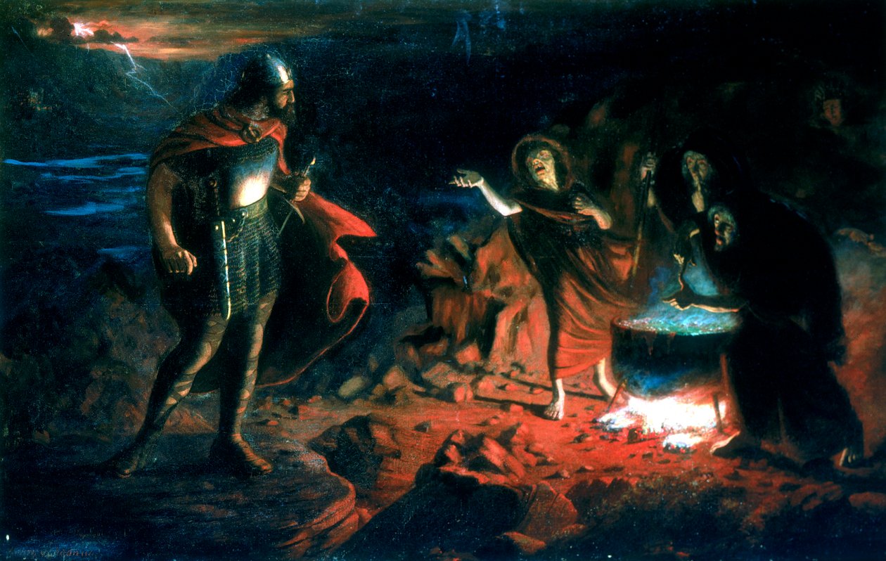 "Macbeth ja noidat", 1800-luvun loppu tekijältä Henry Daniel Chadwick