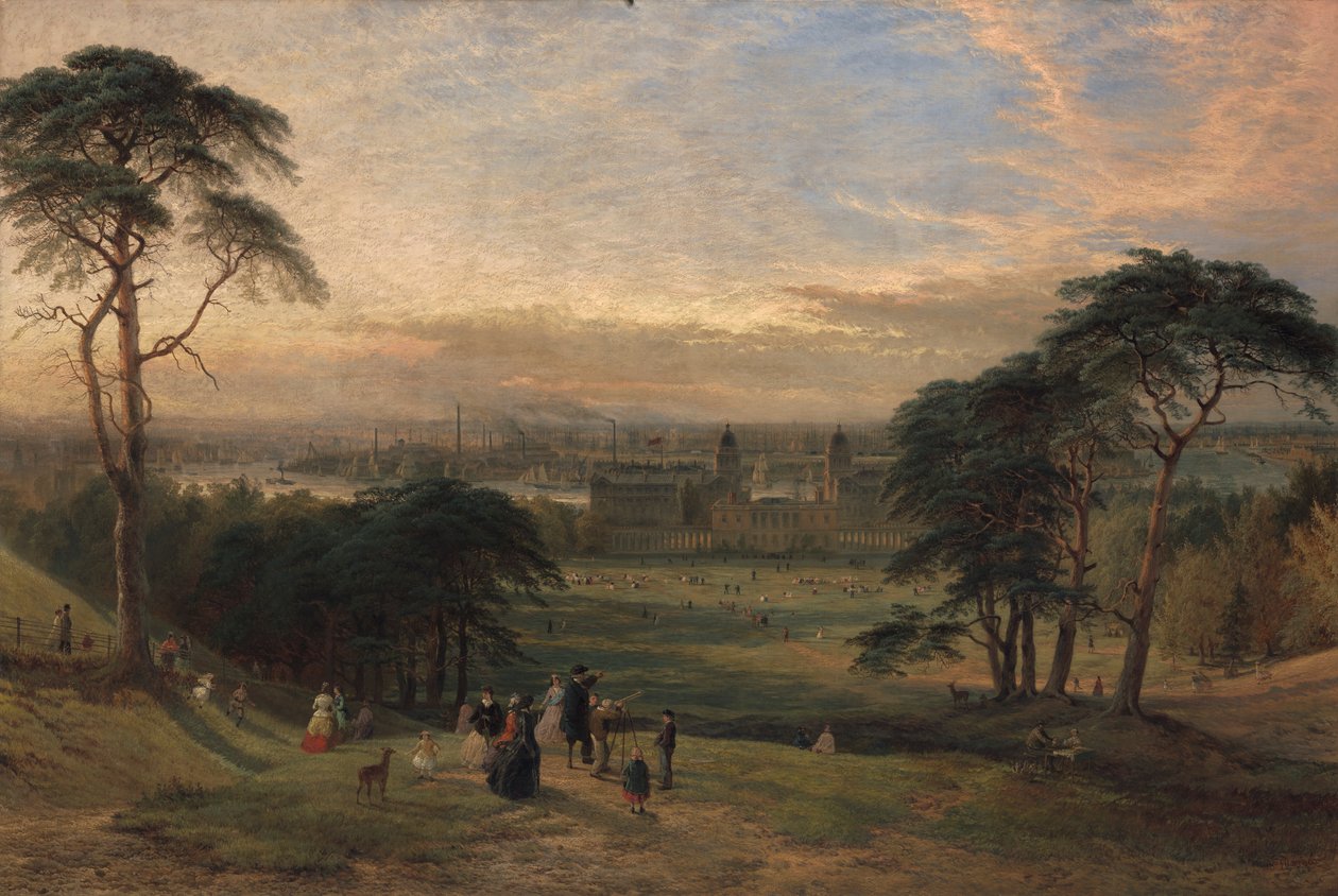 Lontoo Greenwich Hillistä [1869, Royal Academy of Arts, Lontoo, näyttelyluettelo] tekijältä Henry Dawson