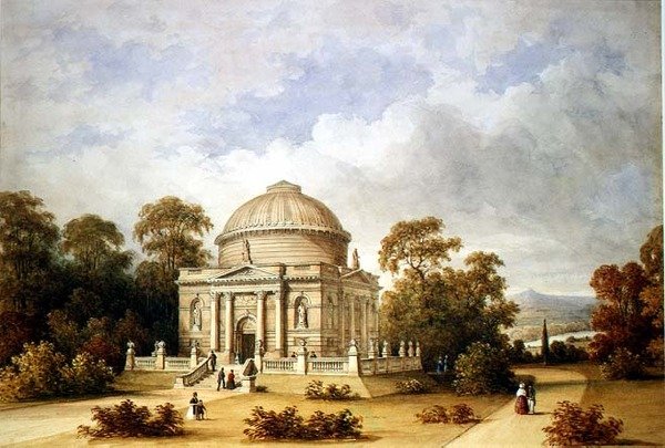 Suunnitelma Hamiltonin mausoleumia varten (akvarelli) tekijältä Henry Edmund Goodridge