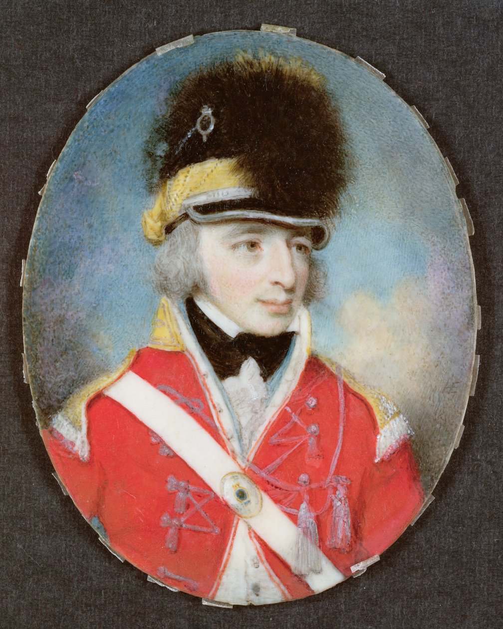Tuntemattoman upseerin miniatyyri, n. 1797 tekijältä Henry Edridge