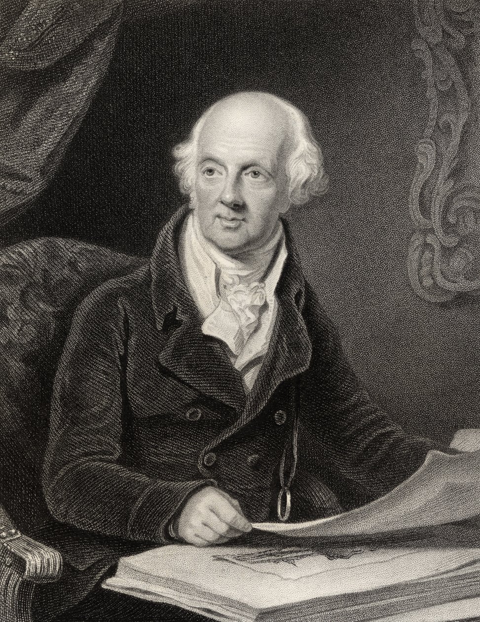 Sir Abraham Hume, 2. Baronet, kaiverrettu J.Jenkins, National Portrait Gallery, osa II, julkaistu noin 1835 tekijältä Henry Edridge