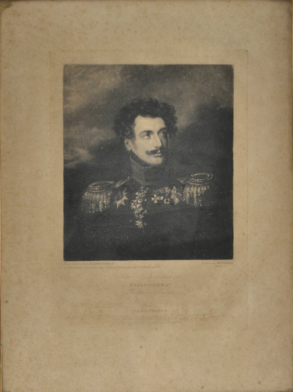 Retrat del general Lev Alexandrovich Naryshkin 1785-1846 finlandès tekijältä Henry Edward Dawe