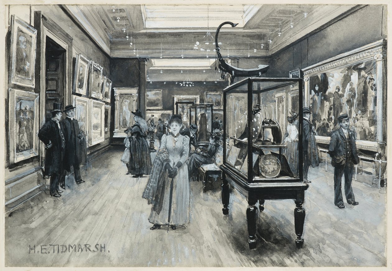 Taidegallerian sisäkuva tekijältä Henry Edward Tidmarsh