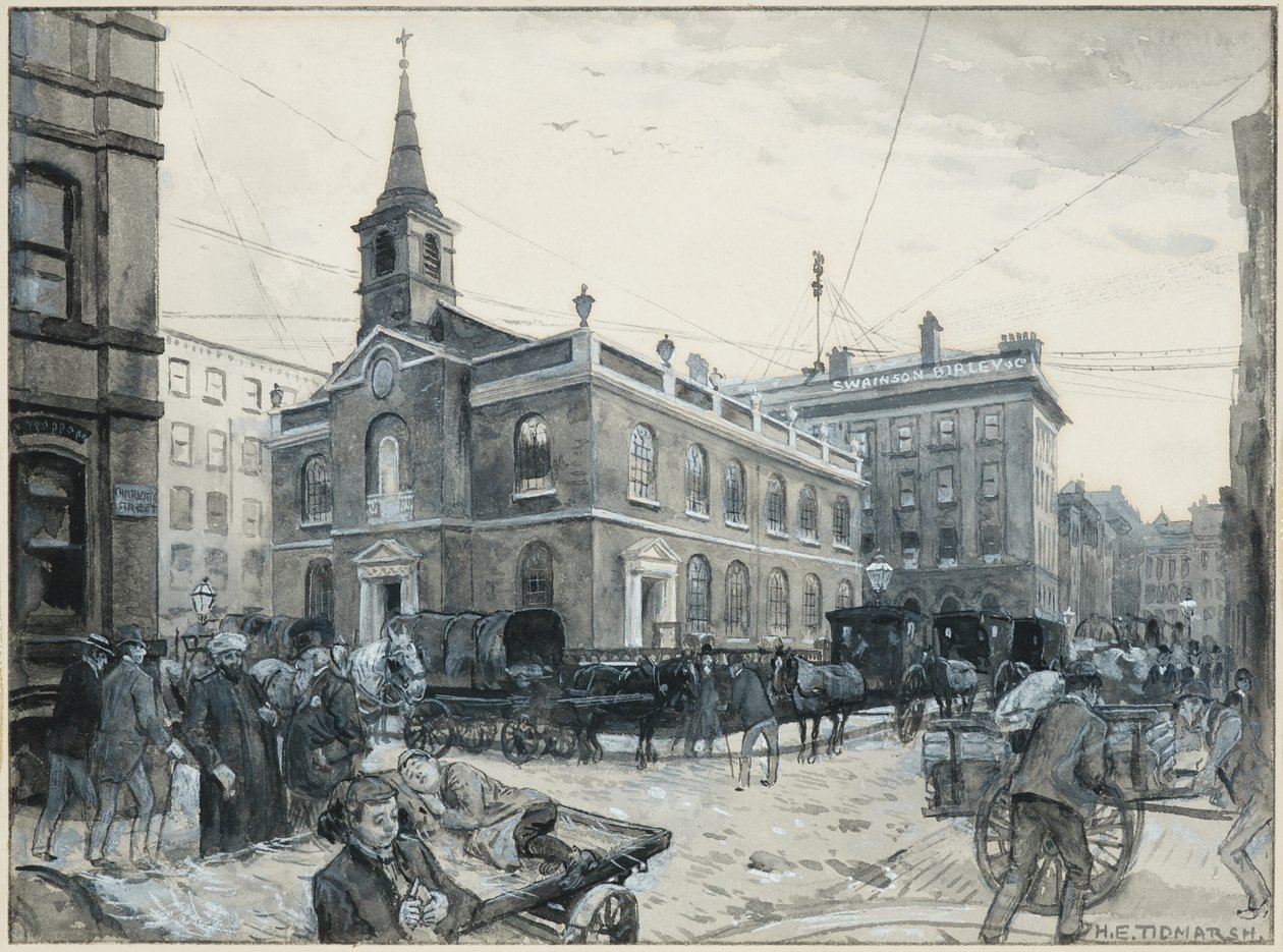 St. James, Manchester (akvarelli paperille) tekijältä Henry Edward Tidmarsh