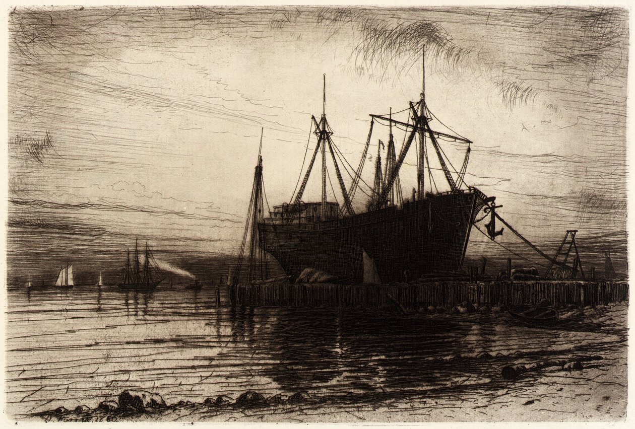 Auringonlasku, Gowanus Bay tekijältä Henry Farrer