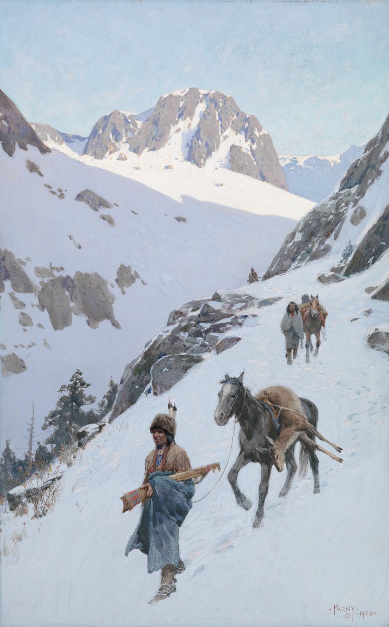 Onnistunut metsästys, 1906 tekijältä Henry Francois Farny