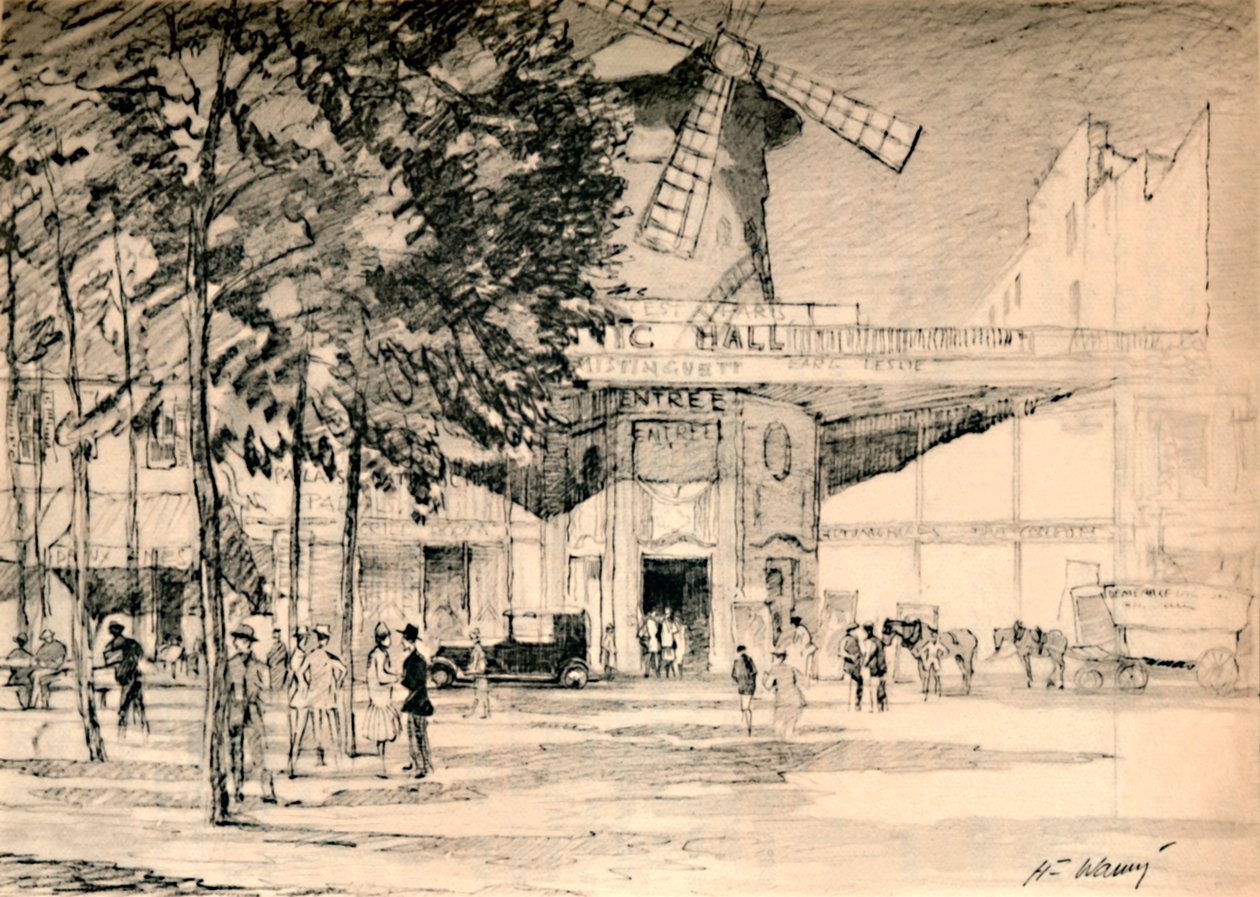Le Moulin Rouge Dead on todellakin Pierrotsin kynttilä., c1927, 1927 tekijältä Henry Franks Waring