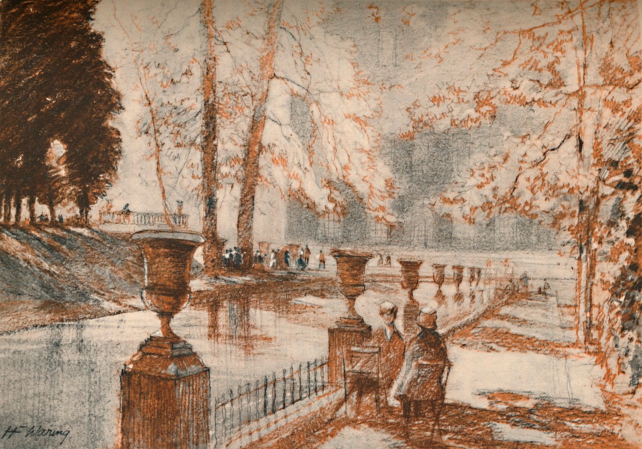 Luxemburgin Pariisi rakastaa puita ja lapsia., c1927, 1927 tekijältä Henry Franks Waring