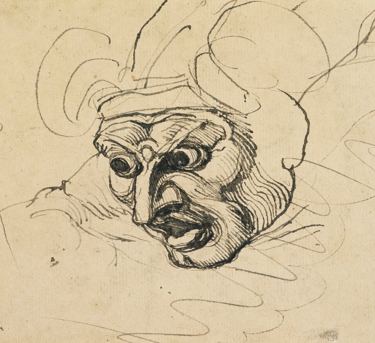 Uhkaava pää, tekijältä Johann Heinrich Füssli