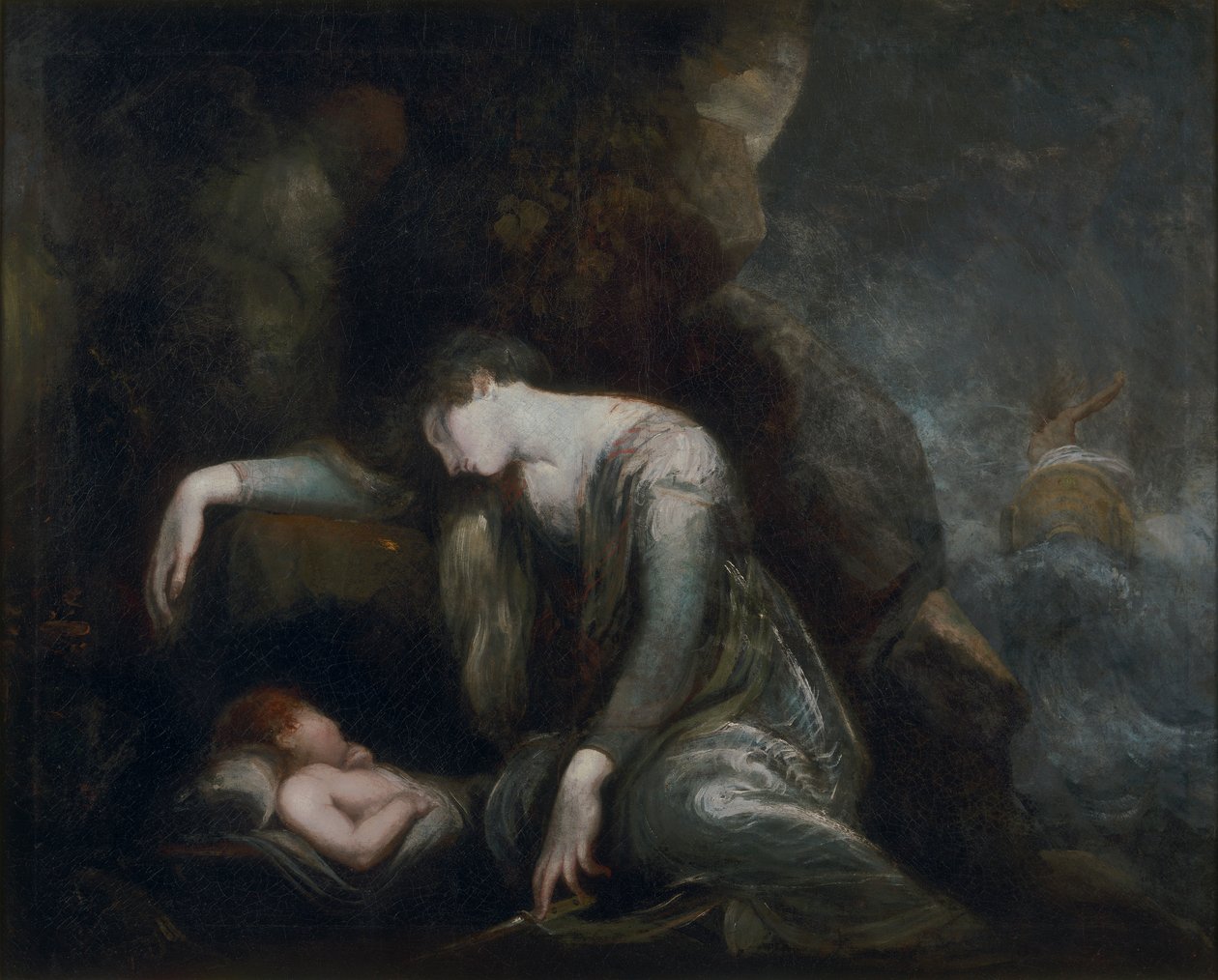 Dana? ja Perseus Seriphosissa(?) tekijältä Johann Heinrich Füssli