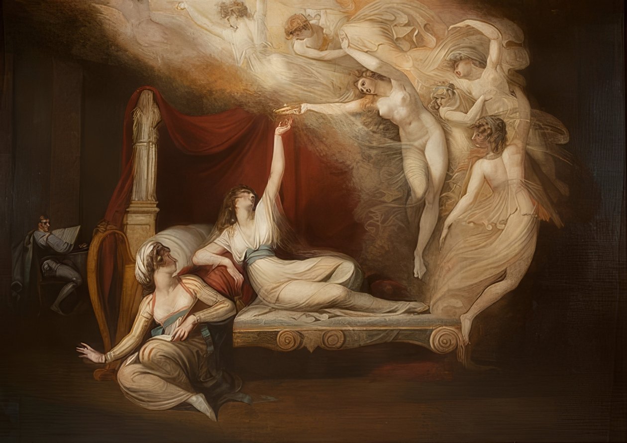 Katariina Aragonilaisen visio. 1781 tekijältä Johann Heinrich Füssli