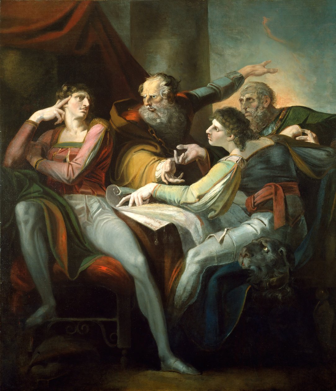 Kiista Hotspurin, Glendowerin, Mortimerin ja Worcesterin välillä, 1784. tekijältä Johann Heinrich Füssli