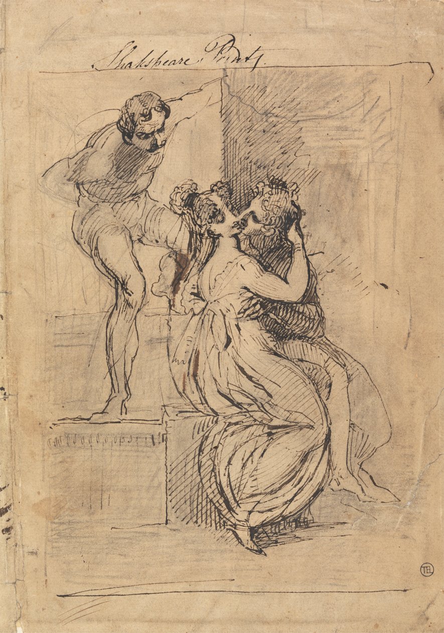 Kuva nojaten portaiden yli tekijältä Johann Heinrich Füssli