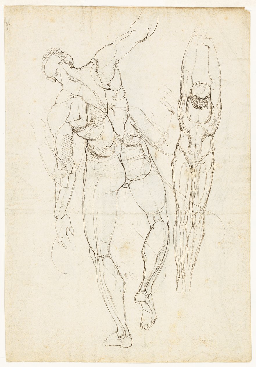 Figuuritutkimukset (recto ja verso) tekijältä Johann Heinrich Füssli