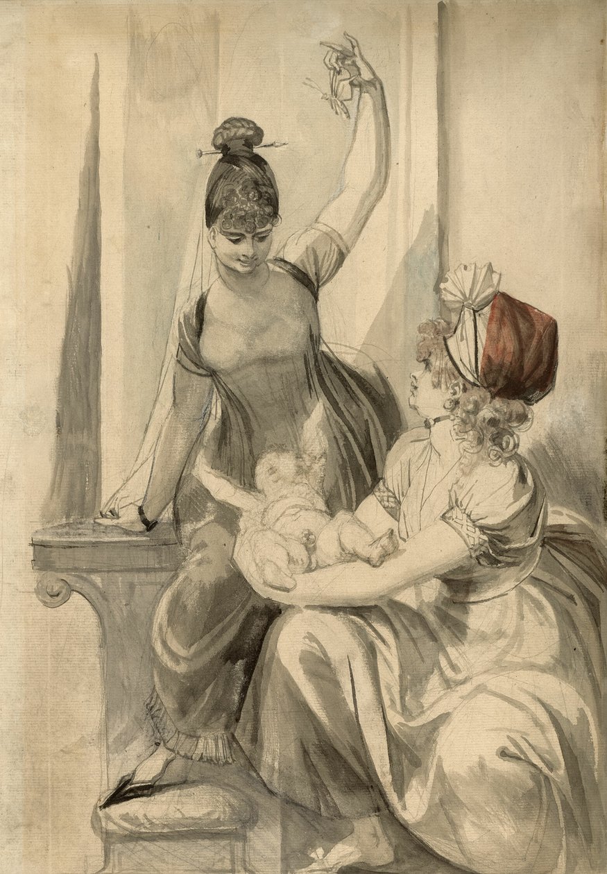 Äiti ja hänen perheensä maaseudulla tekijältä Henry Fuseli