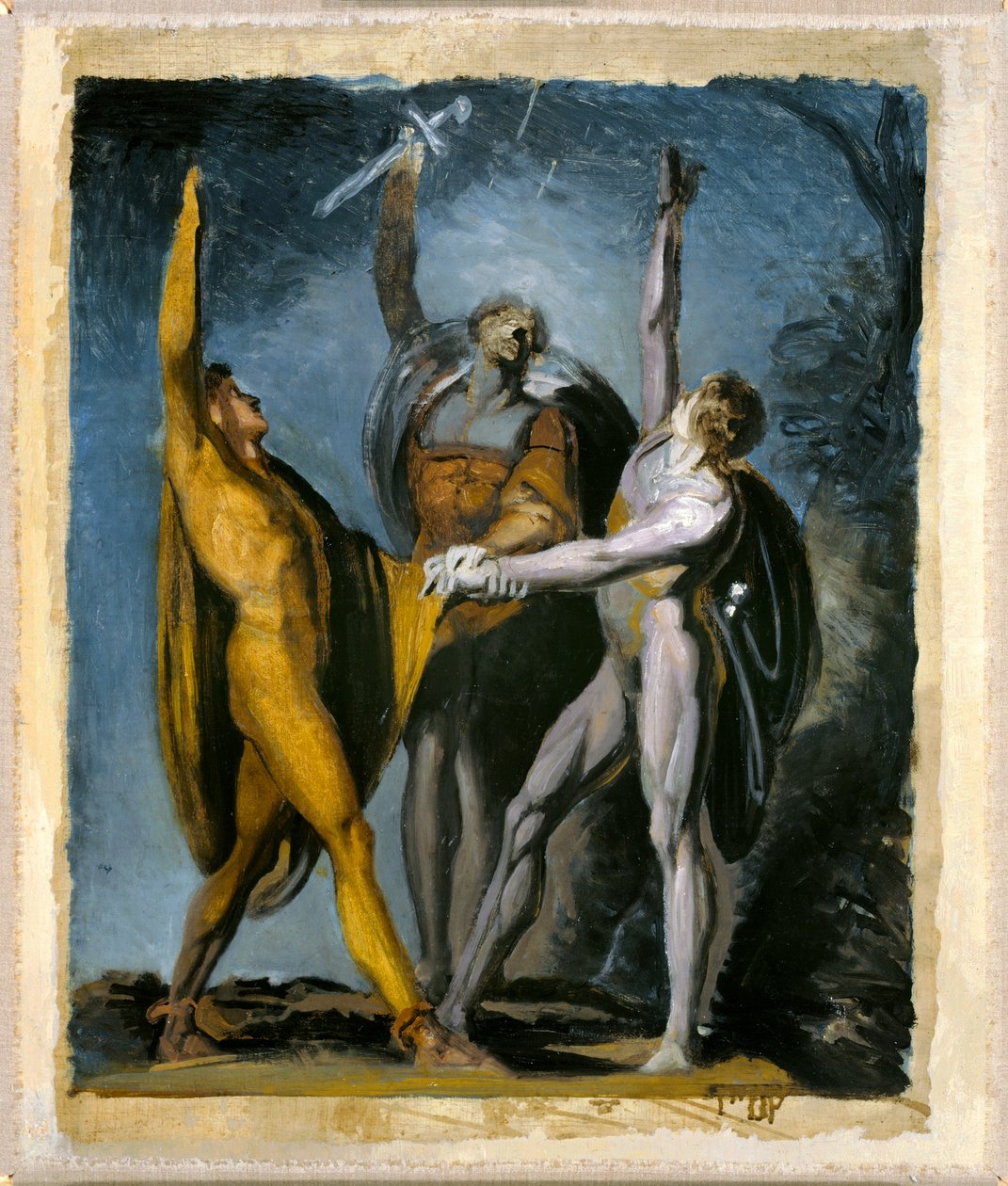 Sketch for Oath on Rütli, Naishahmo tekijältä Johann Heinrich Füssli