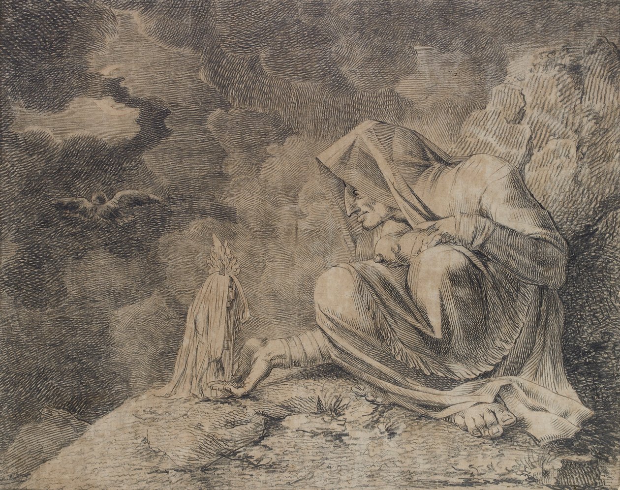 Noita ja mandrake, noin 1812 tekijältä Johann Heinrich Füssli