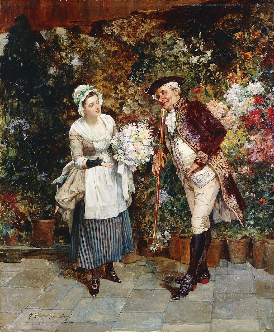 Kukkatyttö, tekijältä Henry Gillard Glindoni