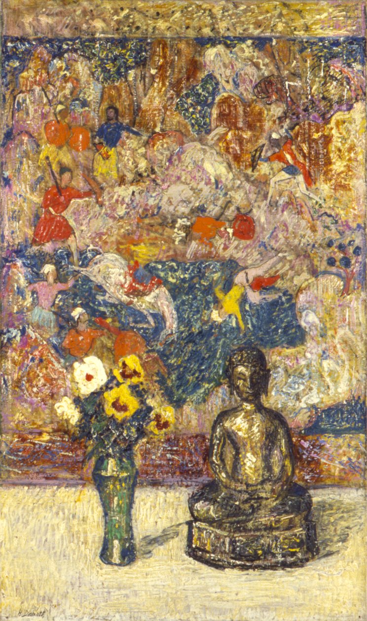 Pronssi Buddha (öljy kankaalle) tekijältä Henry Golden Dearth