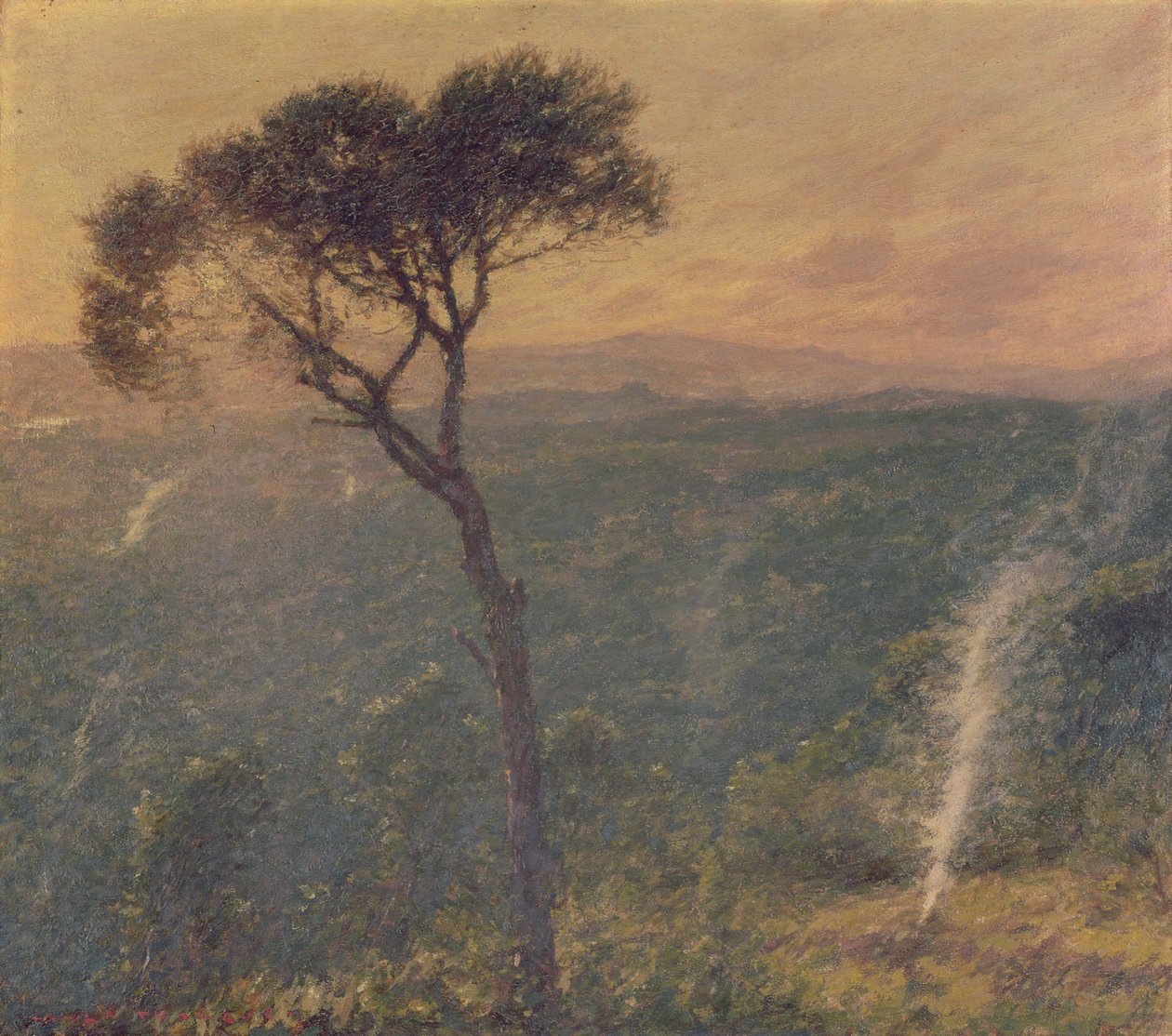 Ligurian laakso, noin 1910 (öljy kankaalle). tekijältä Henry Herbert La Thangue
