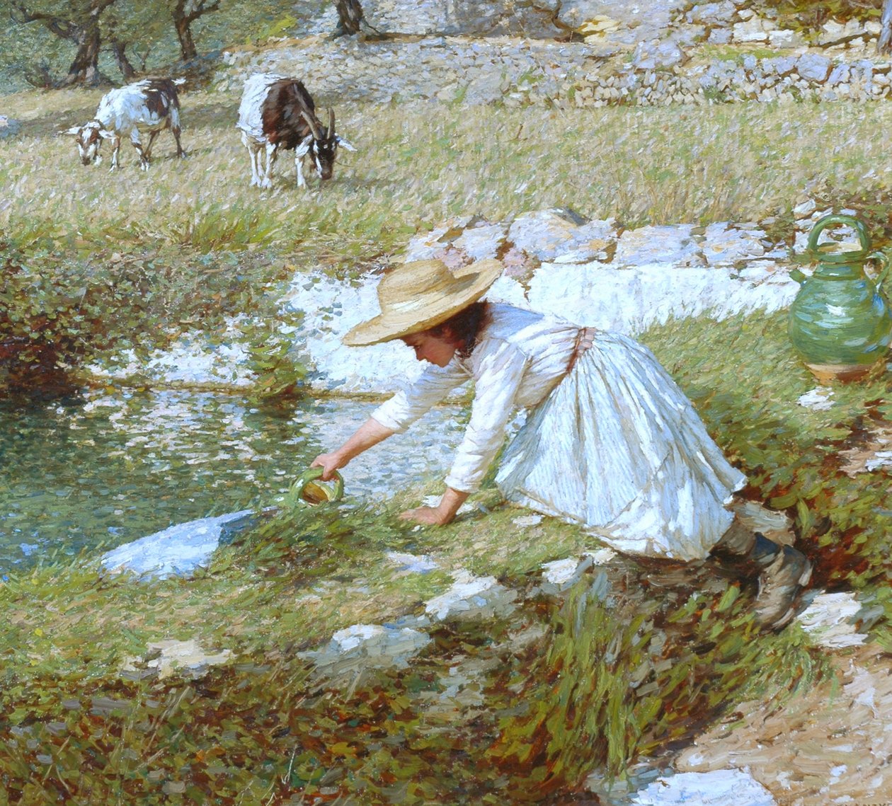 Provencal Stream, noin 1903 tekijältä Henry Herbert La Thangue