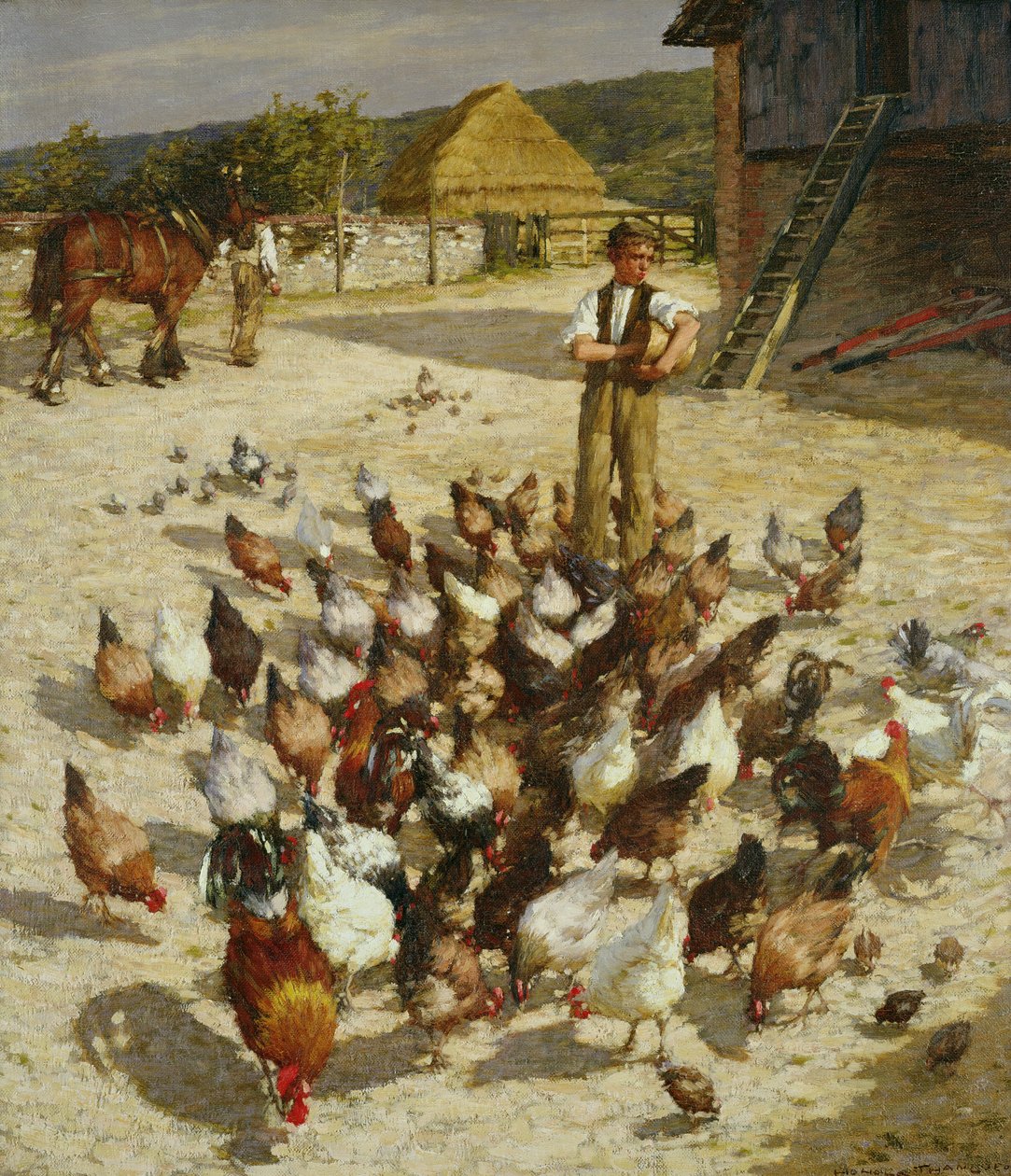 Sussexin maatila tekijältä Henry Herbert La Thangue