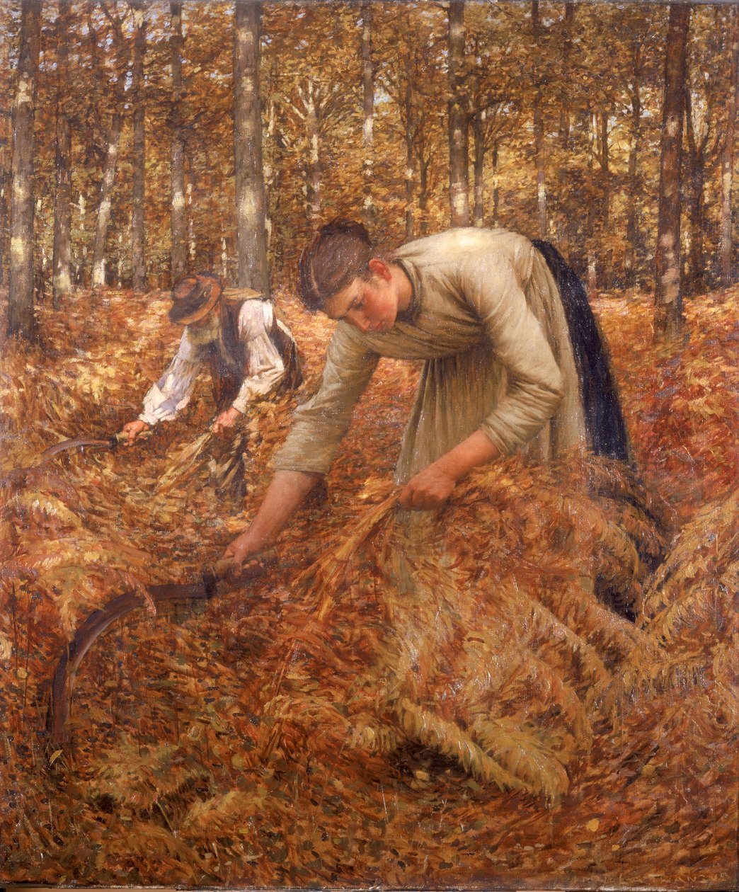 Gathering Bracken, n. 1899 tekijältä Henry Herbert La Thangue