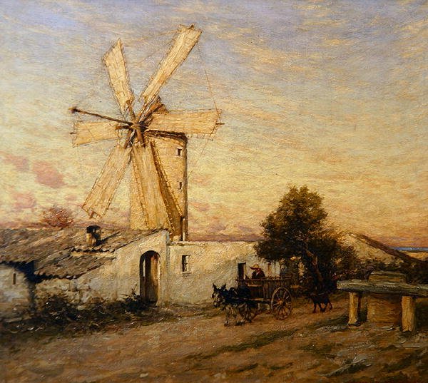 Moonrise Espanjassa, Buger, Mallorca tekijältä Henry Herbert La Thangue